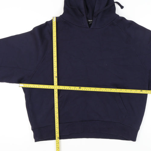Next Women’s Navy Blue Pullover Hoodie L Cotton Blend