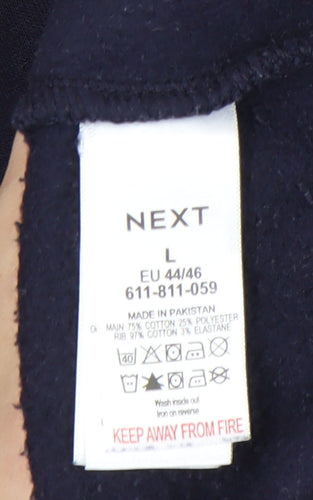 Next Women’s Navy Blue Pullover Hoodie L Cotton Blend