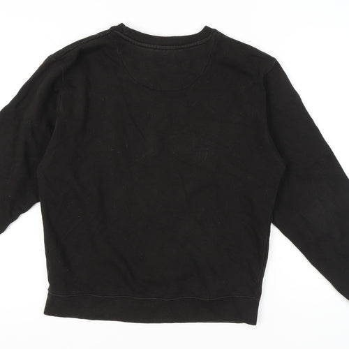 Delta Fleece Womens Black Medium Graphic Pullover Sweatshirt Vintage