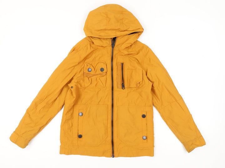 Next Boys Yellow Hooded Parka Jacket Age 11 Years Lightweight Casual