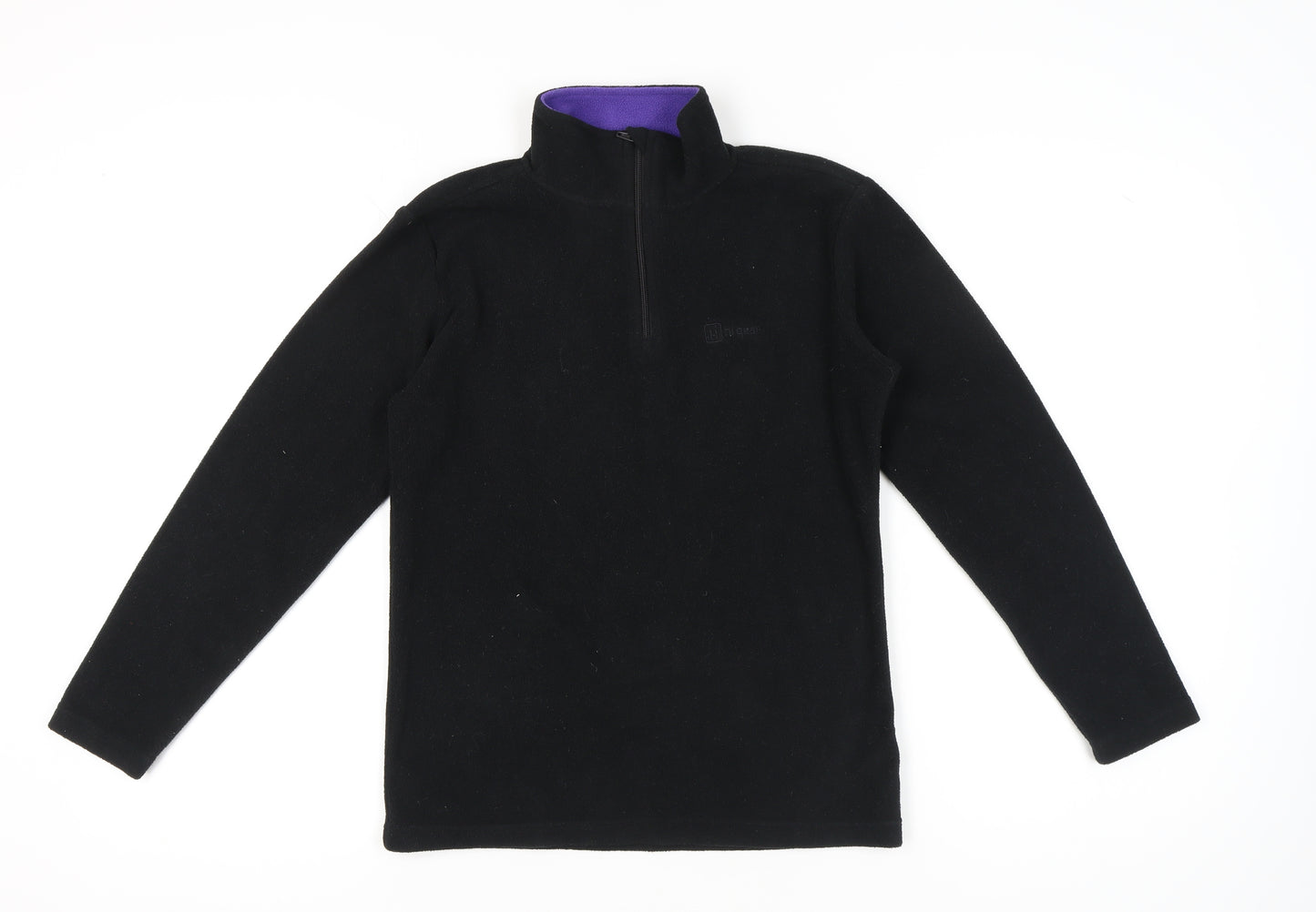 Hi Gear Women’s Black Fleece Sweatshirt Size 8 Half Zip Polyester