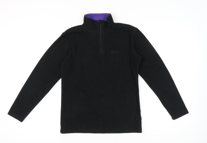 Hi Gear Women’s Black Fleece Sweatshirt Size 8 Half Zip Polyester