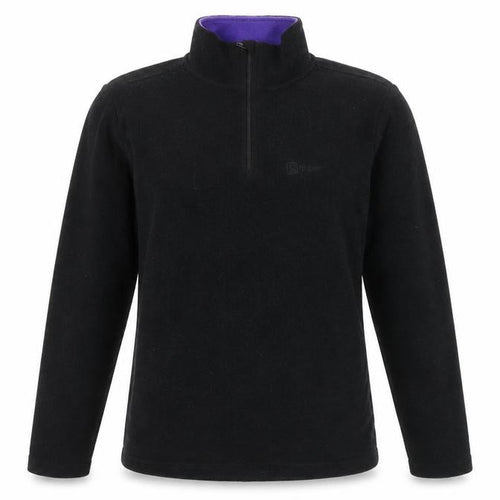 Hi Gear Women’s Black Fleece Sweatshirt Size 8 Half Zip Polyester