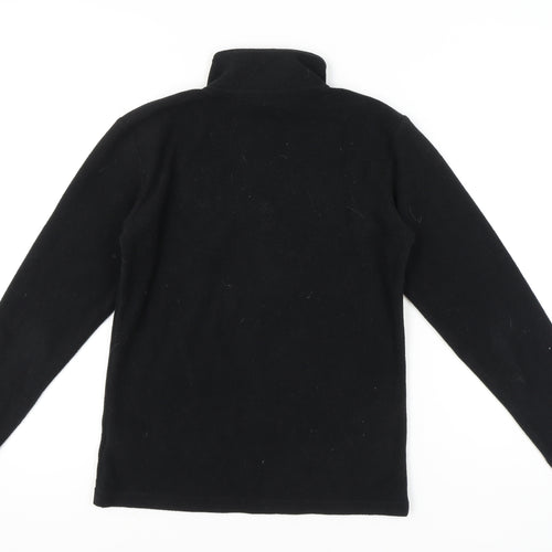 Hi Gear Women’s Black Fleece Sweatshirt Size 8 Half Zip Polyester