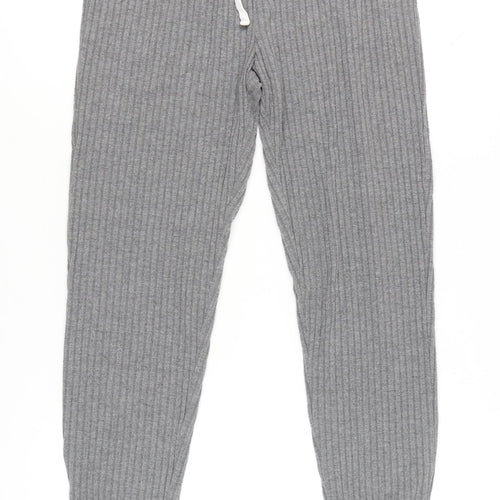 Garage Women’s Grey Jogger Trousers Size S Elastic Waist Knit