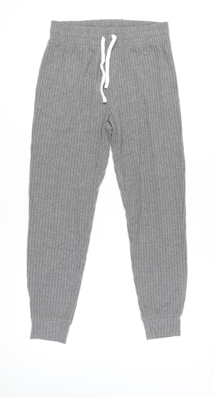 Garage Women’s Grey Jogger Trousers Size S Elastic Waist Knit