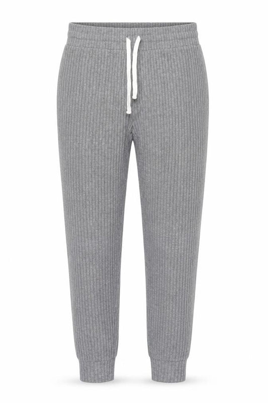 Front view of Garage Women’s Grey Jogger Trousers, size S, Elastic Waist Knit