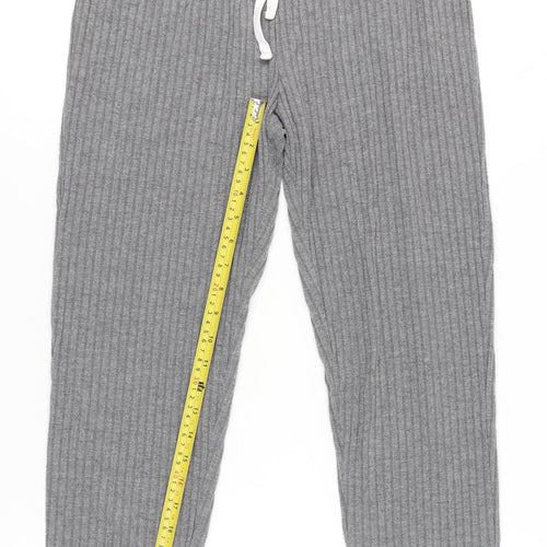 Garage Women’s Grey Jogger Trousers Size S Elastic Waist Knit