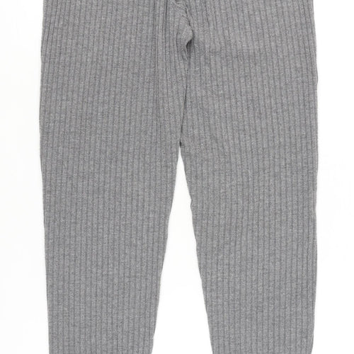 Garage Women’s Grey Jogger Trousers Size S Elastic Waist Knit