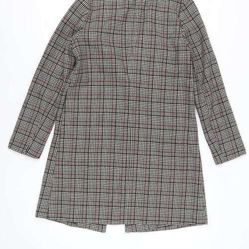 Primark Women’s Multicoloured Checked Mid-Length Overcoat Size 10
