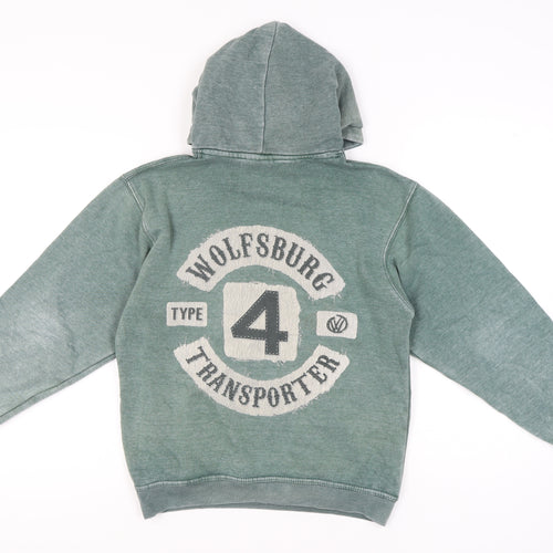 Vintage Collection Womens Green Pullover Hoodie Size M Wolfsburg Graphic