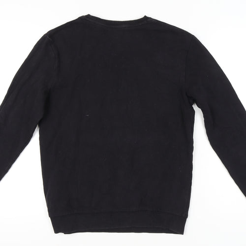 Spitalfields Men’s Black Sweatshirt Size S Pullover Crew Neck Cotton