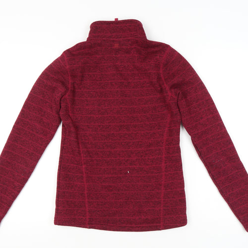 Mountain Warehouse Womens Red 1/2 Zip Fleece Sweatshirt UK 10