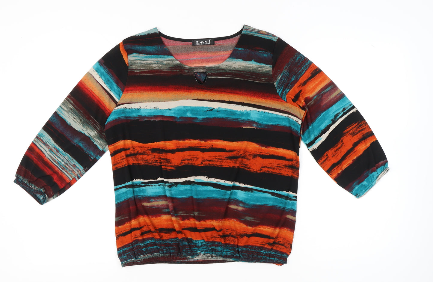 Envy Women’s Multicoloured Striped Tunic Blouse Size 16