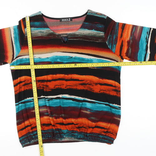 Envy Women’s Multicoloured Striped Tunic Blouse Size 16
