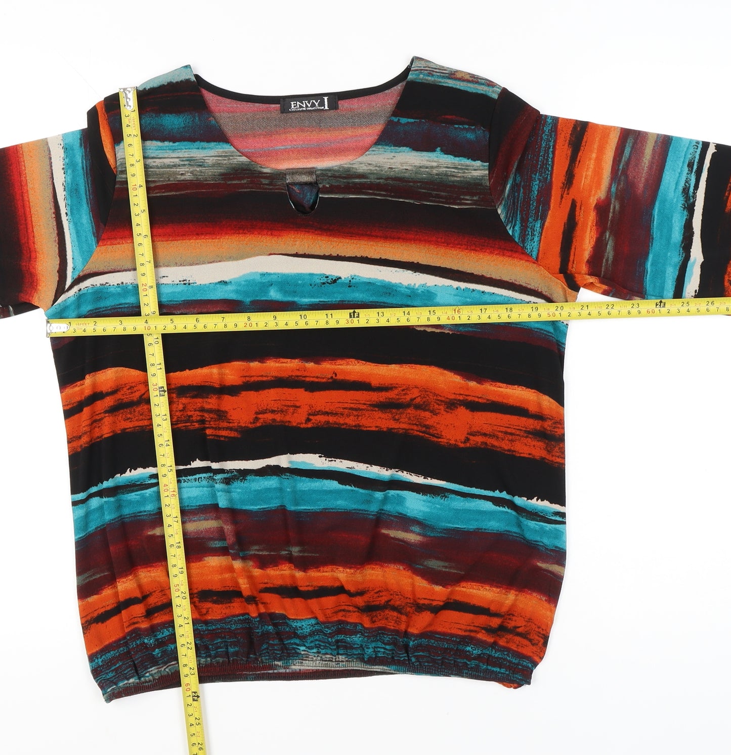 Envy Women’s Multicoloured Striped Tunic Blouse Size 16
