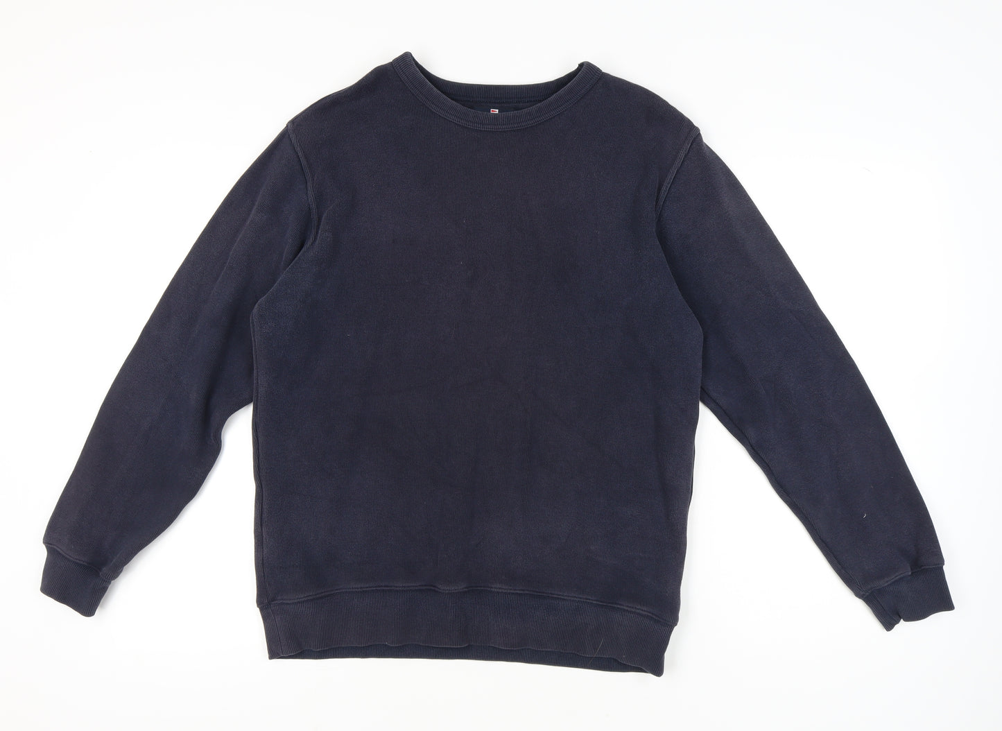Marks and Spencer Blue Harbour Men's Dark Navy Sweatshirt M Regular Fit Crew Neck