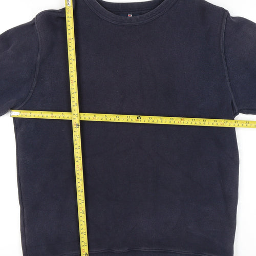 Marks and Spencer Blue Harbour Men's Dark Navy Sweatshirt M Regular Fit Crew Neck