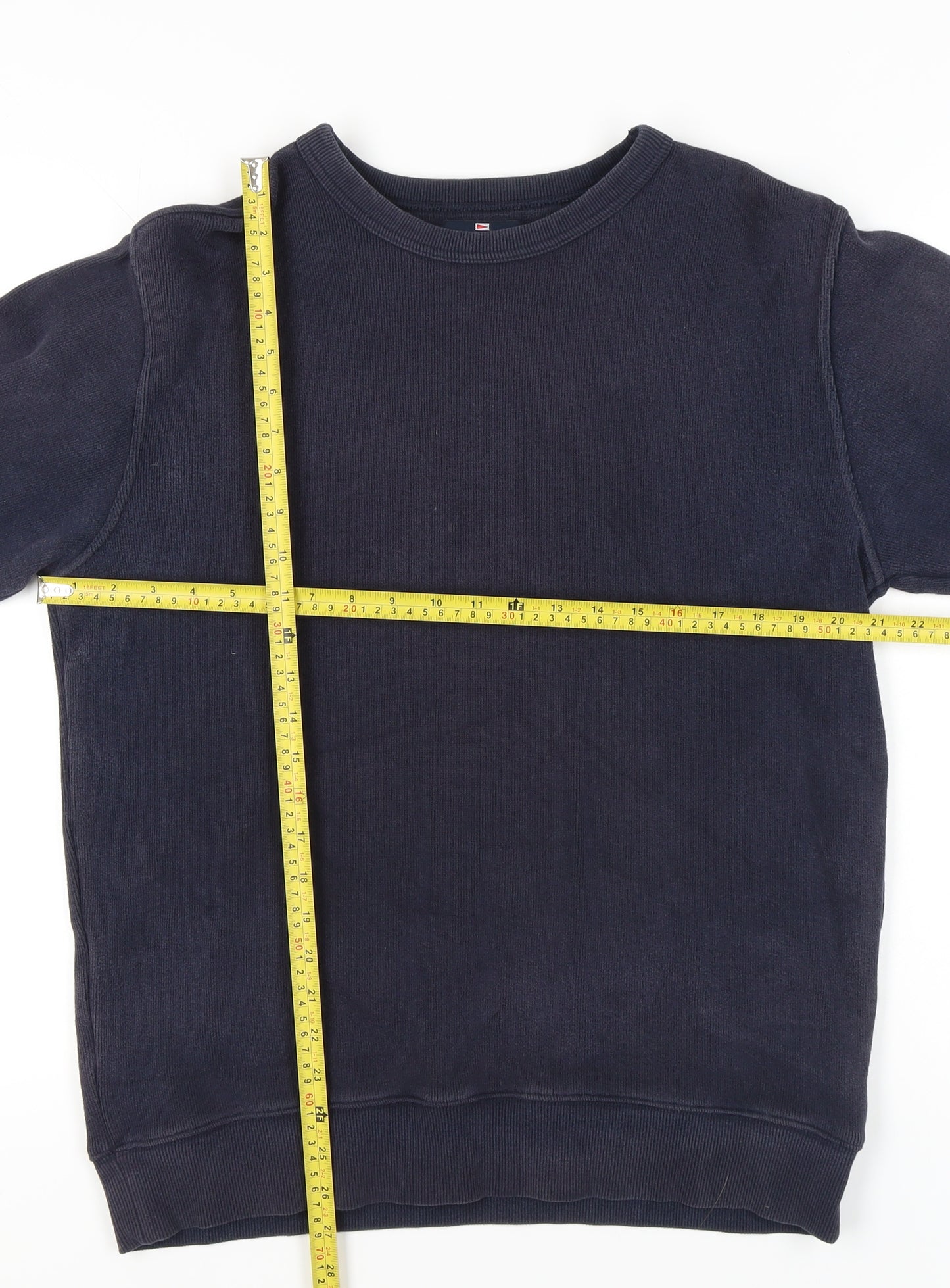 Marks and Spencer Blue Harbour Men's Dark Navy Sweatshirt M Regular Fit Crew Neck