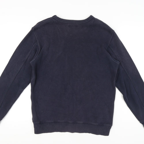 Marks and Spencer Blue Harbour Men's Dark Navy Sweatshirt M Regular Fit Crew Neck