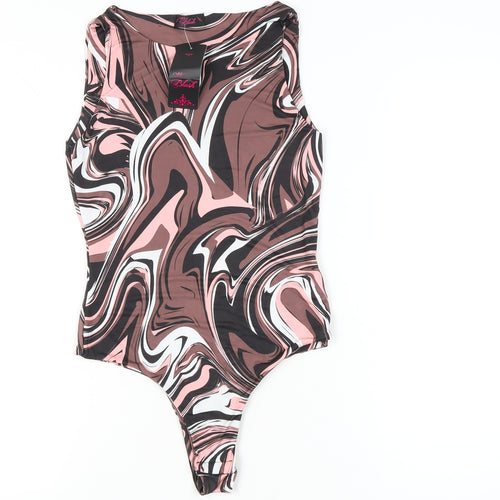 Miss Blush Womens Multicoloured Bodysuit Size 10 Scoop Neck Stretch