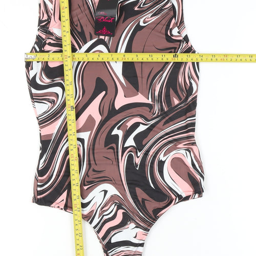 Miss Blush Womens Multicoloured Bodysuit Size 10 Scoop Neck Stretch