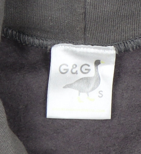 G&G Men's Grey Pullover Hoodie Small Regular Fit with Logo
