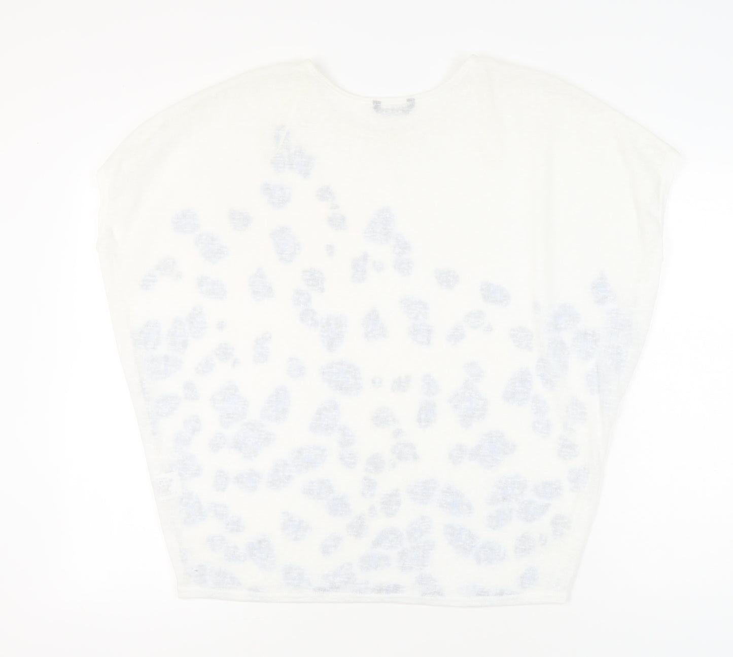 Roman Women’s White Leopard Print T-Shirt Size 16 Casual Spring