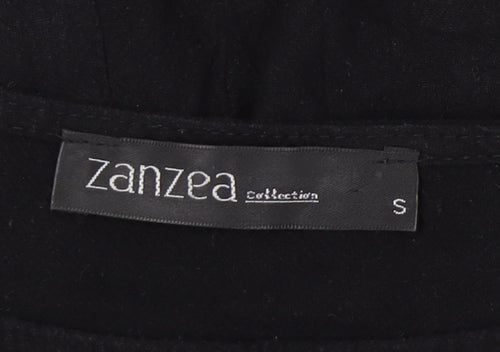 Zanzea Women Black Cotton A-Line Knee Length Dress Size S