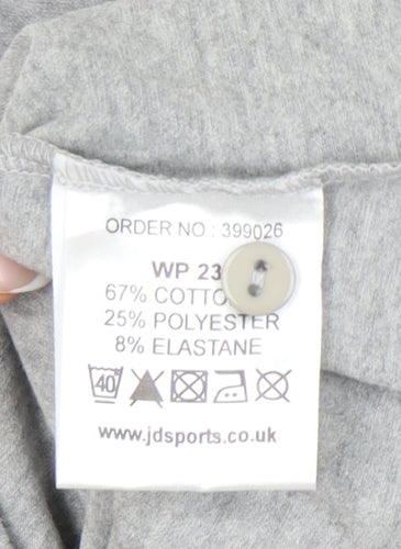 Pure Simple Sport Womens Grey Size 12 Hooded V-Neck T-Shirt
