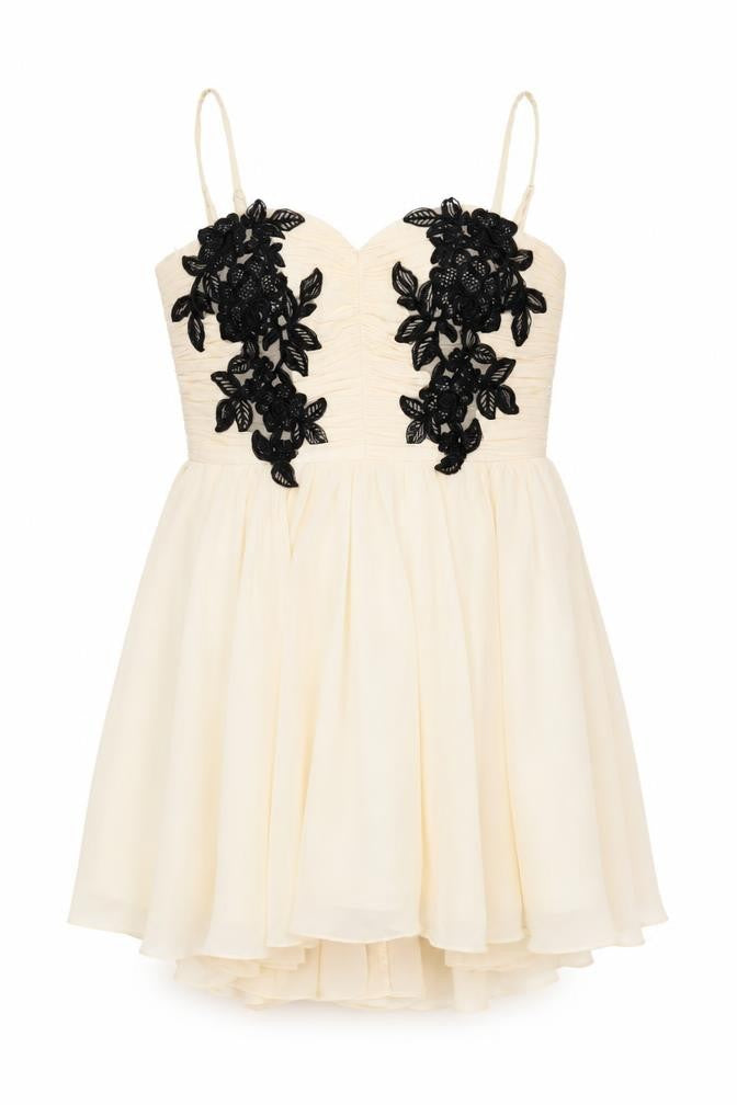Opulence England Women's Ivory Size 8 A-Line Cocktail Dress
