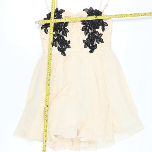 Opulence England Women's Ivory Size 8 A-Line Cocktail Dress