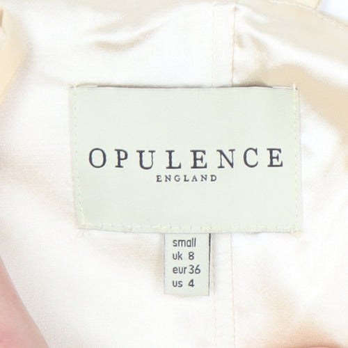 Opulence England Women's Ivory Size 8 A-Line Cocktail Dress