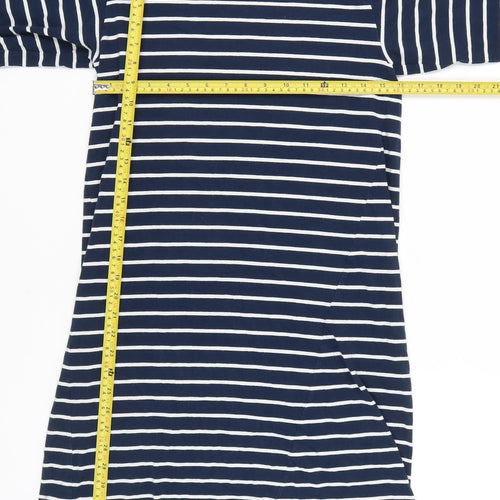 French Connection Women’s Blue Striped T-Shirt Dress Size S