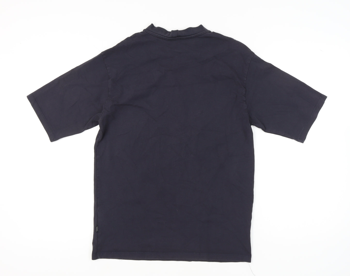 Casual Friday Men's Blue Cotton Crew Neck Short Sleeve T-Shirt M