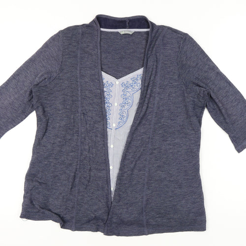 Marks and Spencer Women’s Blue Cardigan UK 18 3/4 Sleeve Knit