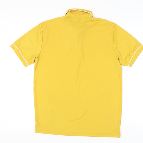 Apparel Unlimited Men’s Yellow Polyester Polo Shirt L Short Sleeve