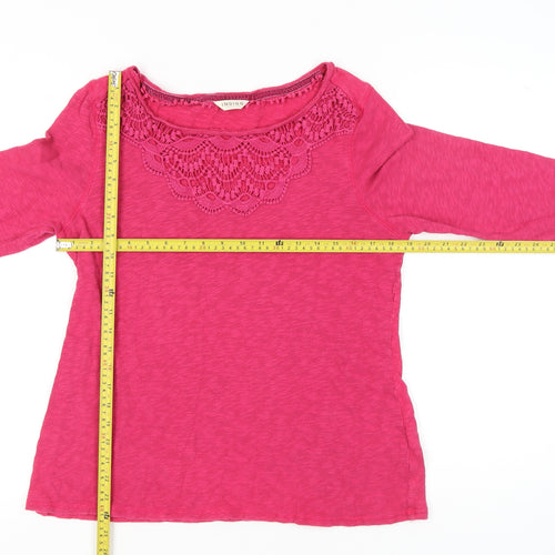 Marks and Spencer Women’s Pink Cotton Crochet Tunic Blouse UK 14