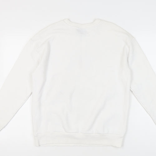 George Women’s White Graphic Print Sweatshirt Size 12-14 M