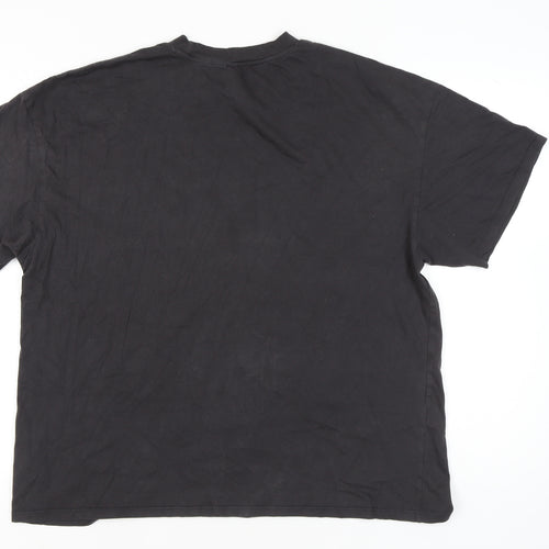 H&M Divided Womens Black Graphic Racing Car Print Cotton T-Shirt Size 12