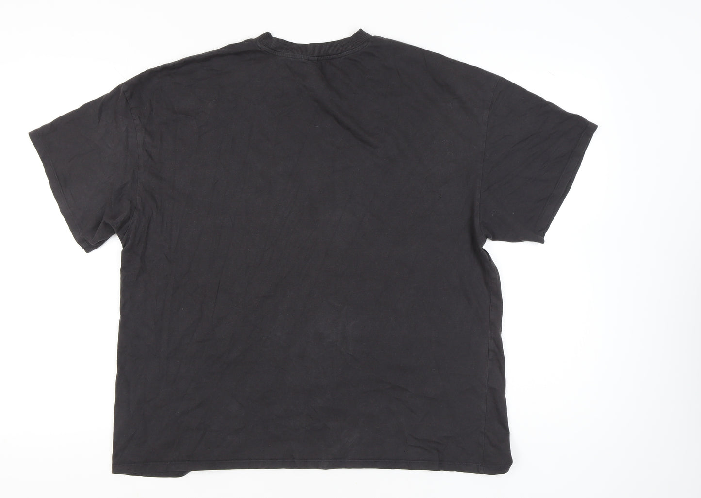 H&M Divided Womens Black Graphic Racing Car Print Cotton T-Shirt Size 12