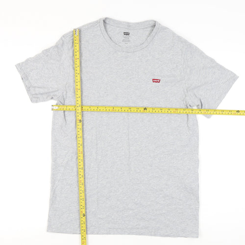 Levi's Men's Grey Cotton Crew Neck Short Sleeve T-Shirt Size M