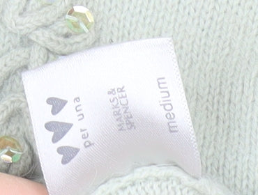Marks and Spencer Women’s Green Embellished Cardigan M
