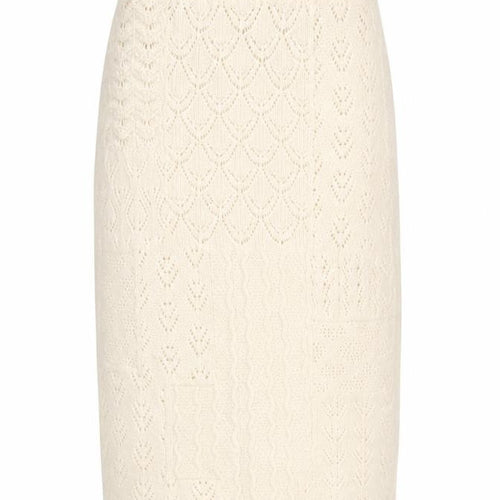 Marks and Spencer Women's Ivory Knit Pencil Skirt Size S Acrylic Blend