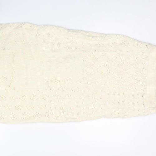 Marks and Spencer Women's Ivory Knit Pencil Skirt Size S Acrylic Blend
