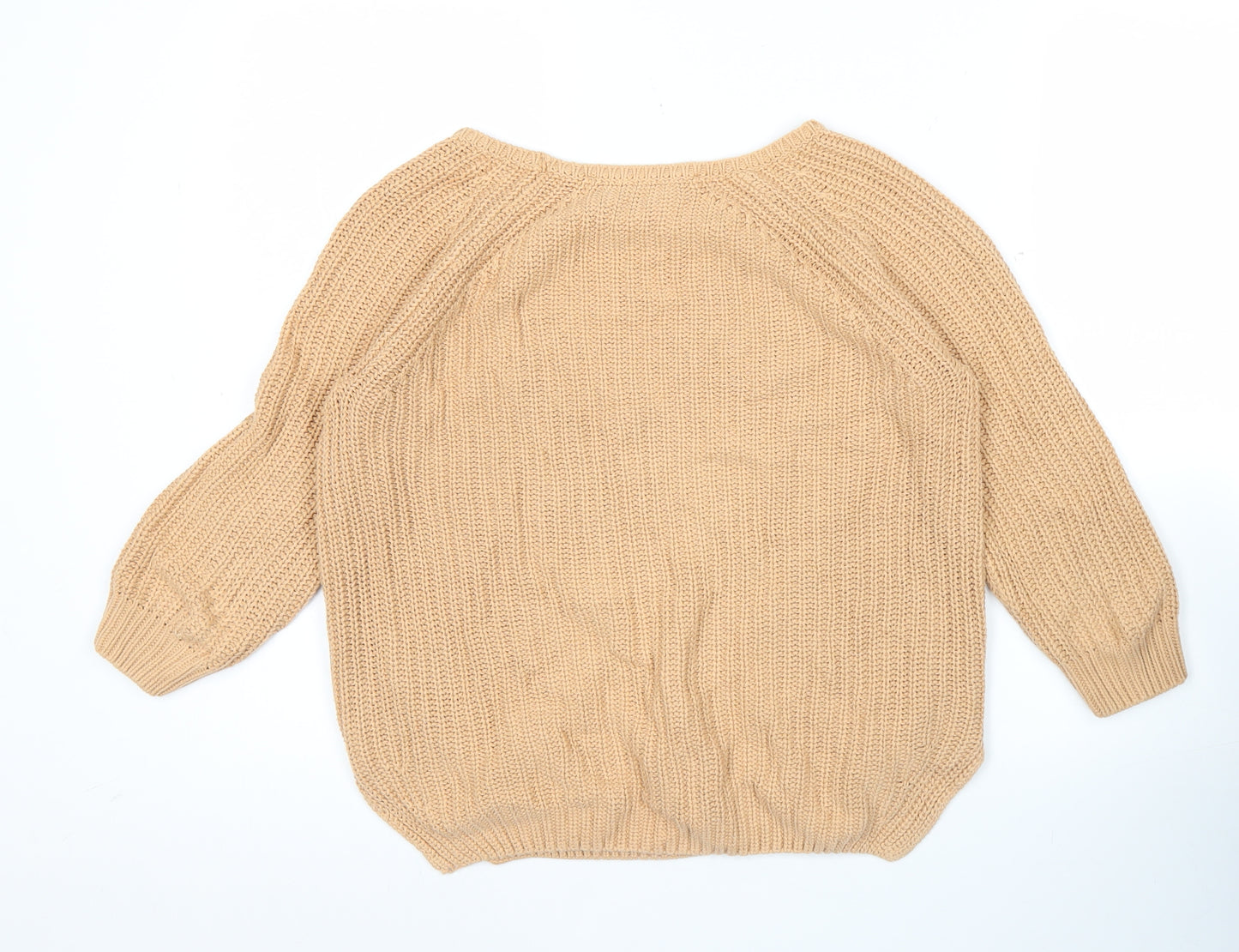 French Connection Womens Beige Cotton Chunky Knit Jumper XS