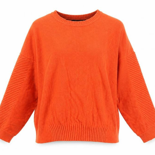 French Connection Women’s Orange Cotton Crew Neck Jumper Size S