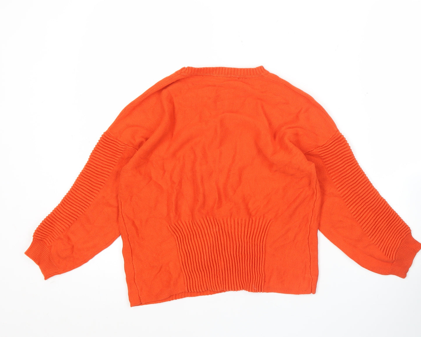 French Connection Women’s Orange Cotton Crew Neck Jumper Size S