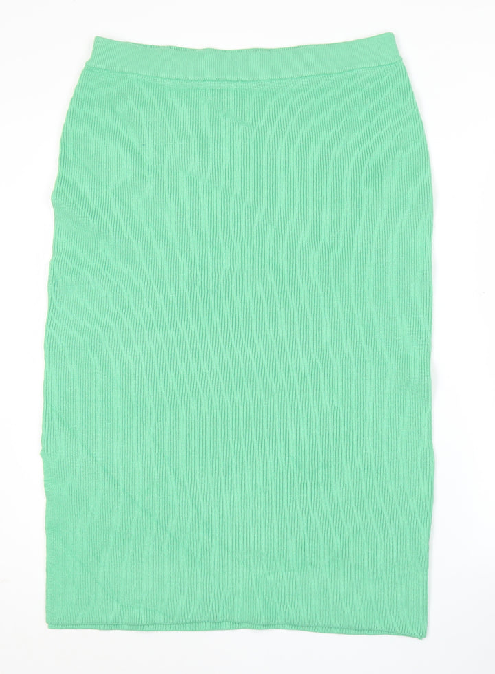 Marks and Spencer Women’s Green Knit Midi Pencil Skirt L