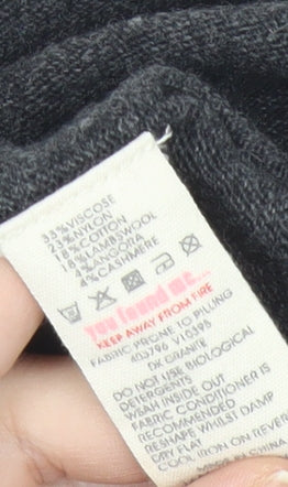 Woolworths Women’s Grey Knit Shift Dress Size 12 V-Neck Casual
